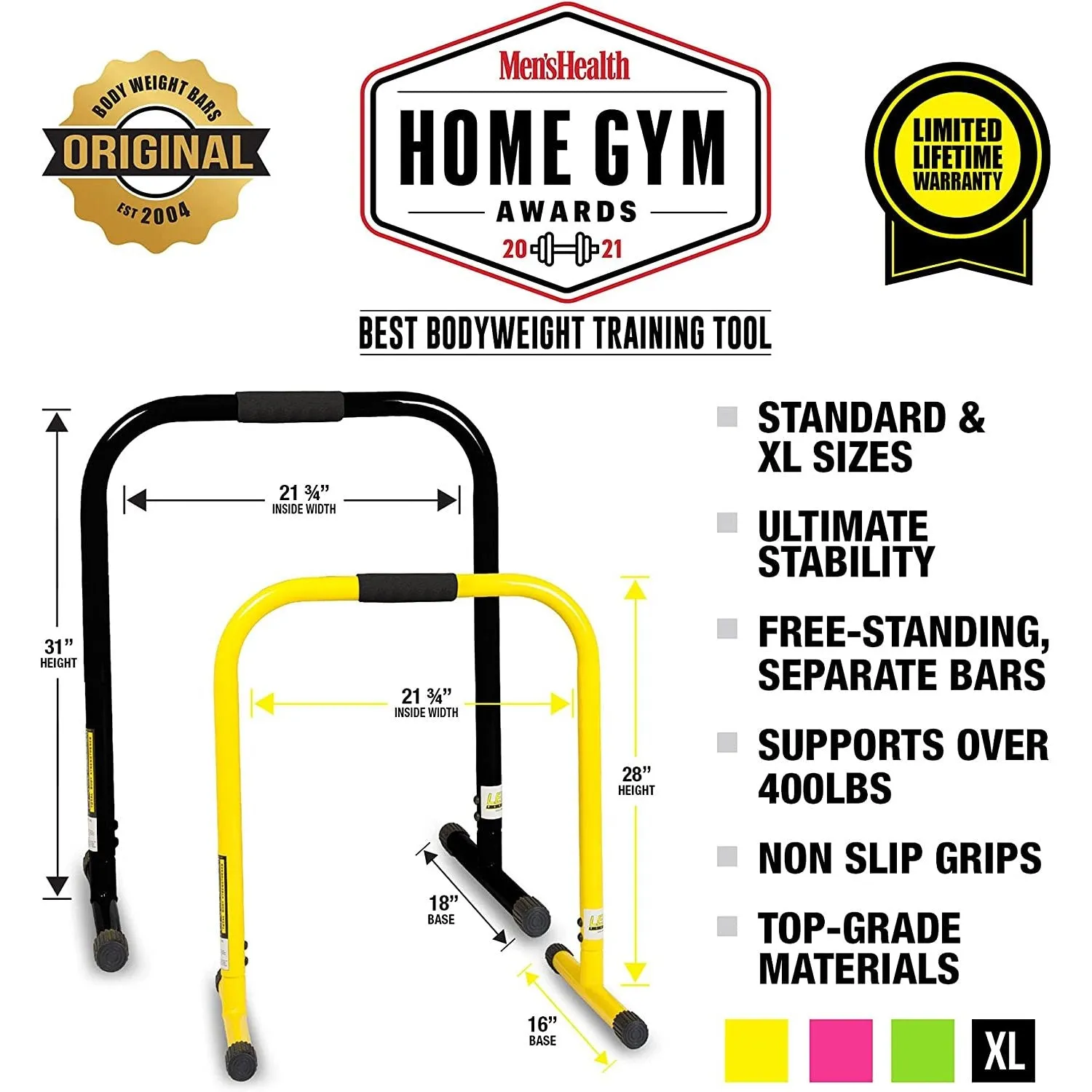 Pull Up Bar Body Strengthener Home Gym Exercise Equipment Dipping Station