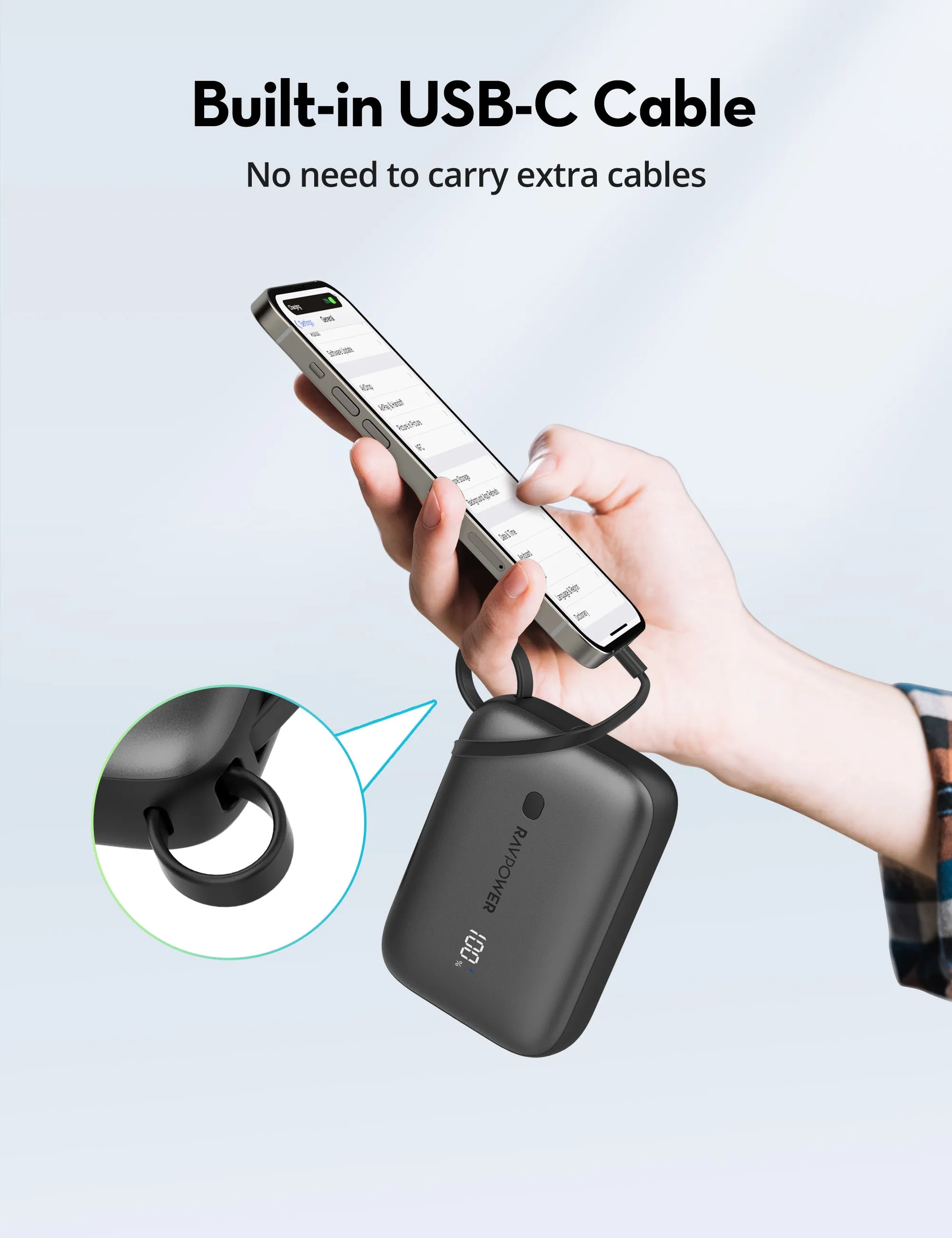 RAVPower RP-PB1224 PD20W 10000mAh 3-Port Power Bank