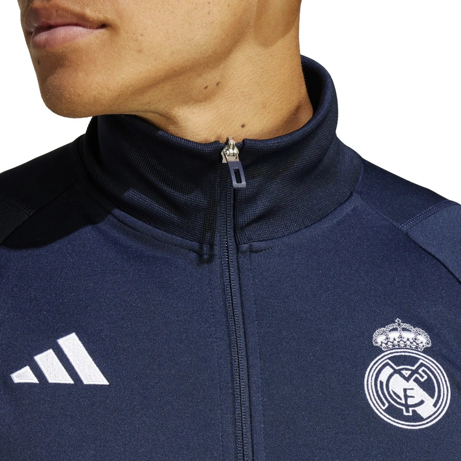 Real Madrid navy training bench Soccer tracksuit 2023/24 - Adidas