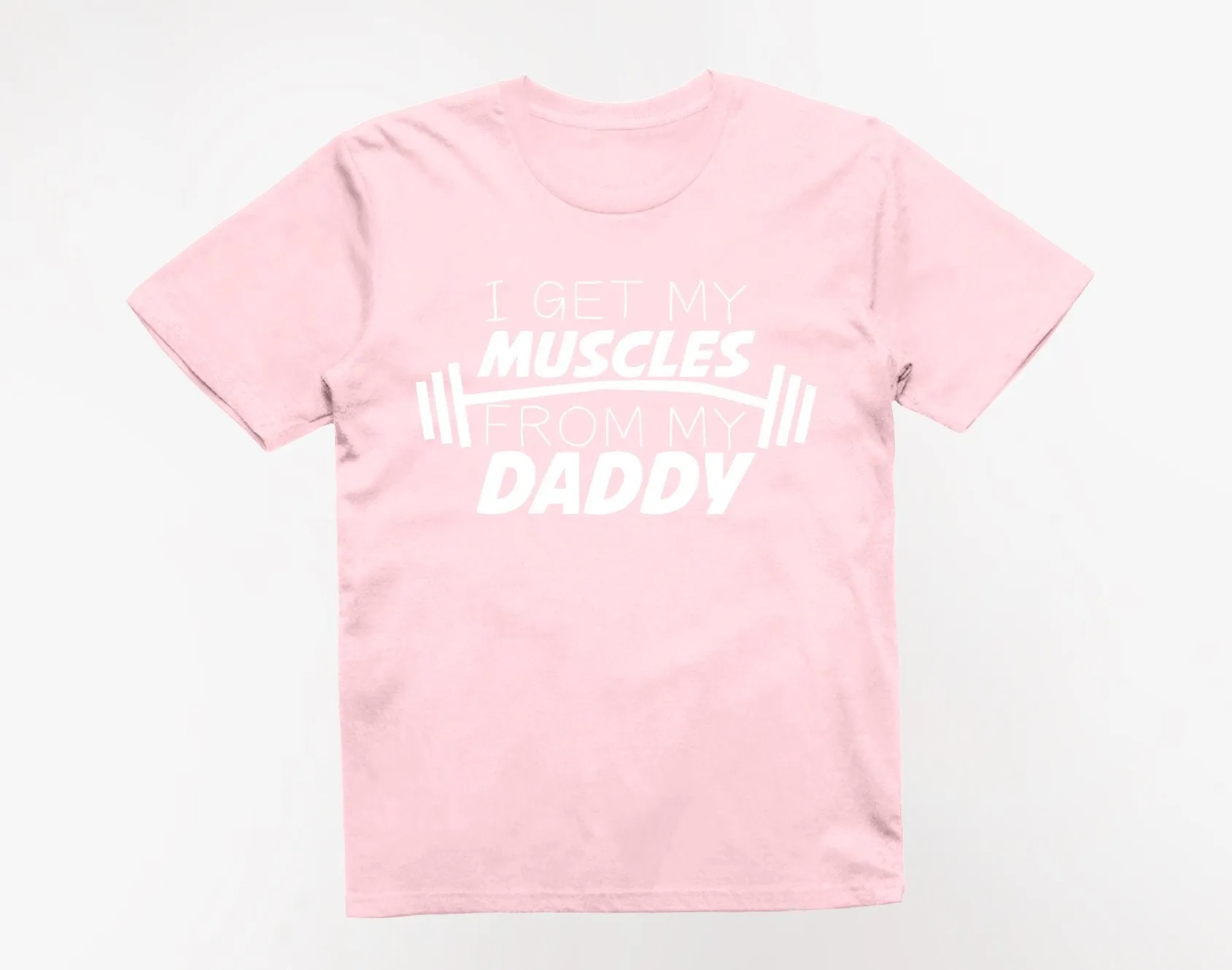 Reality Glitch I Get My Muscles From Daddy Kids T-Shirt