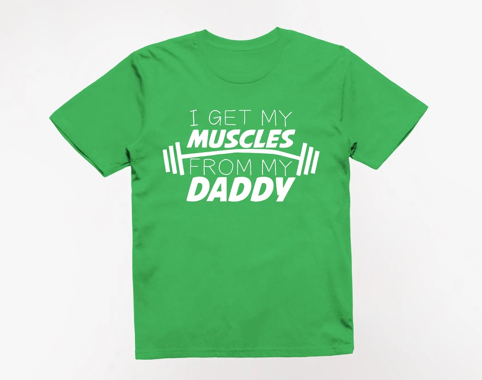 Reality Glitch I Get My Muscles From Daddy Kids T-Shirt