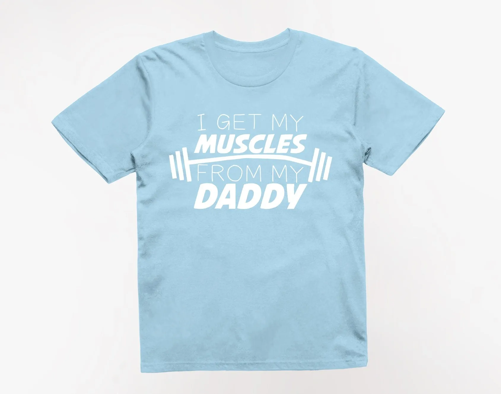 Reality Glitch I Get My Muscles From Daddy Kids T-Shirt