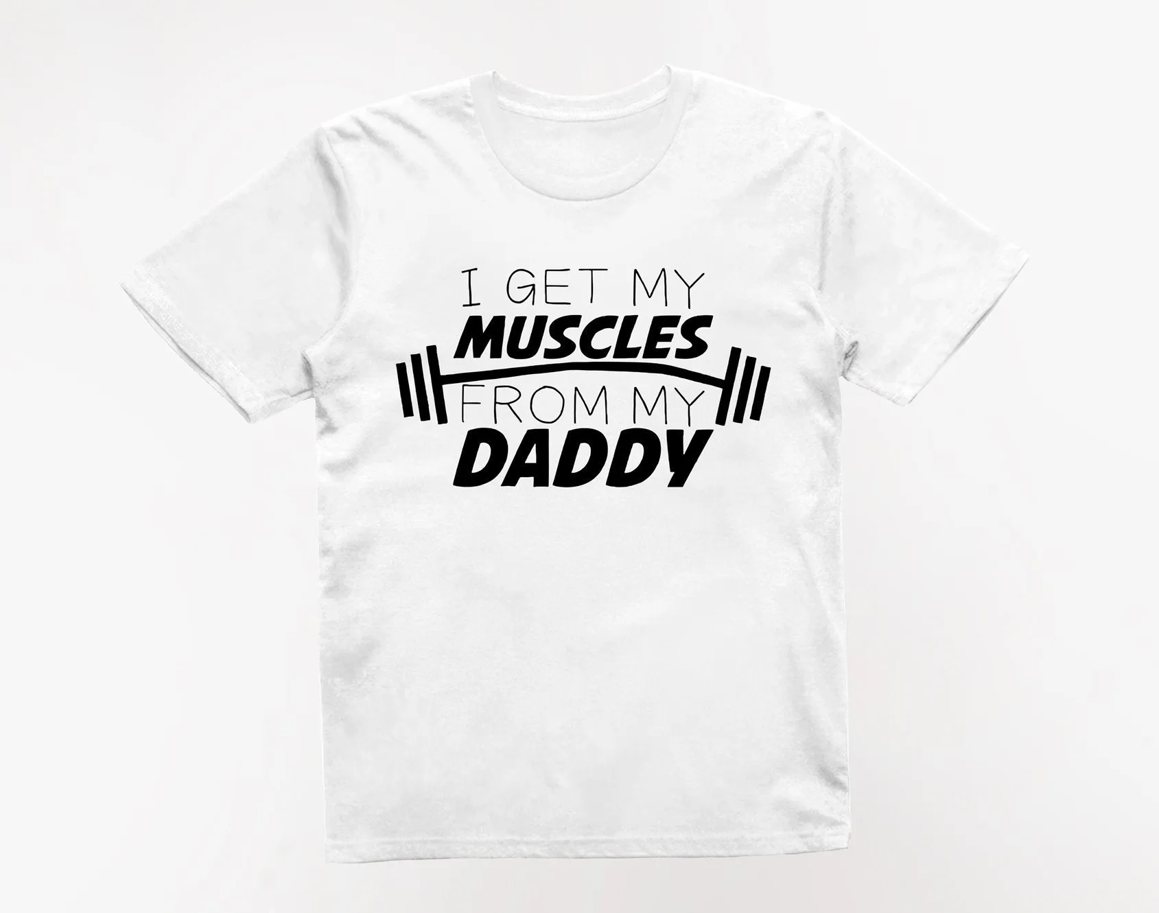 Reality Glitch I Get My Muscles From Daddy Kids T-Shirt