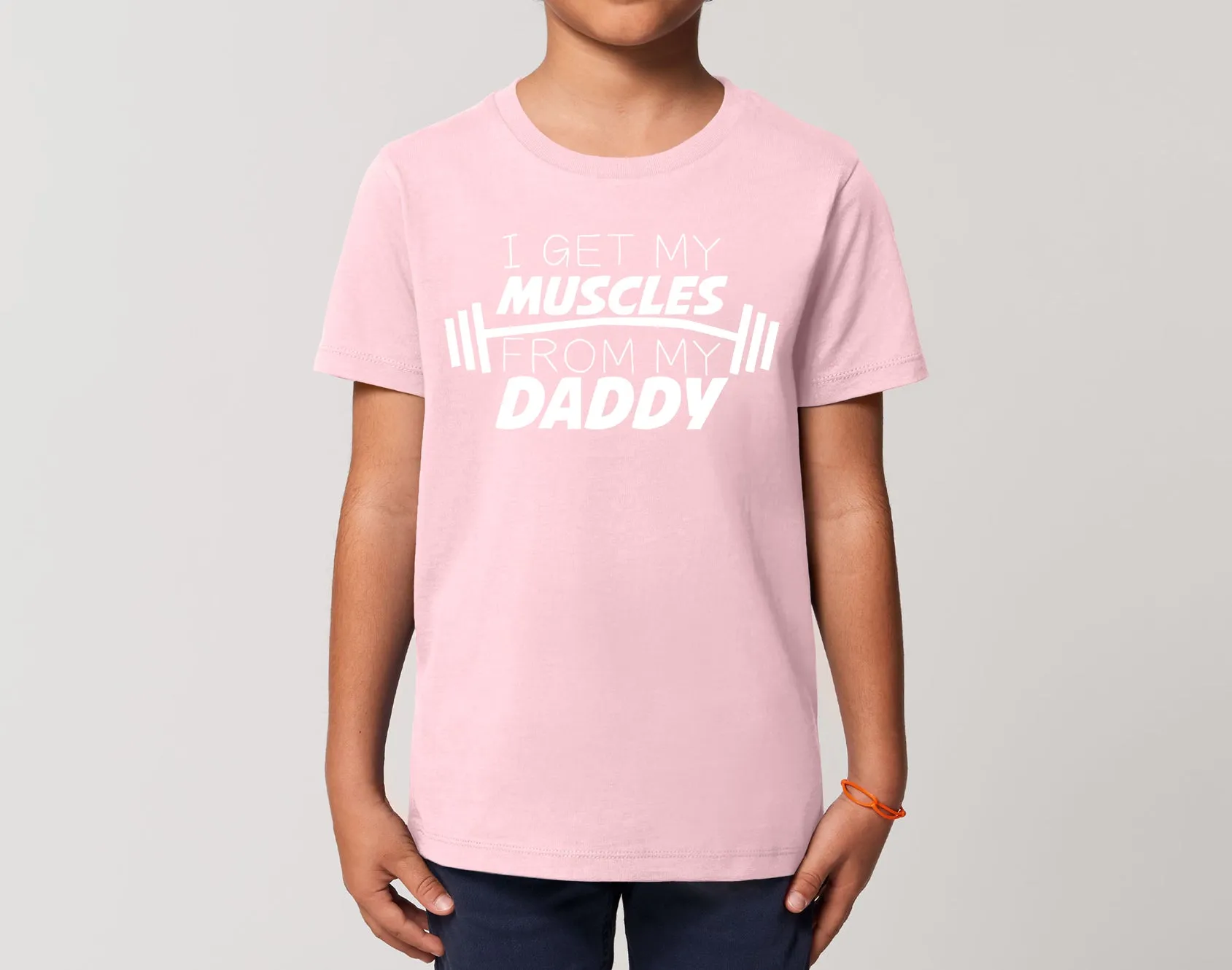 Reality Glitch I Get My Muscles From Daddy Kids T-Shirt