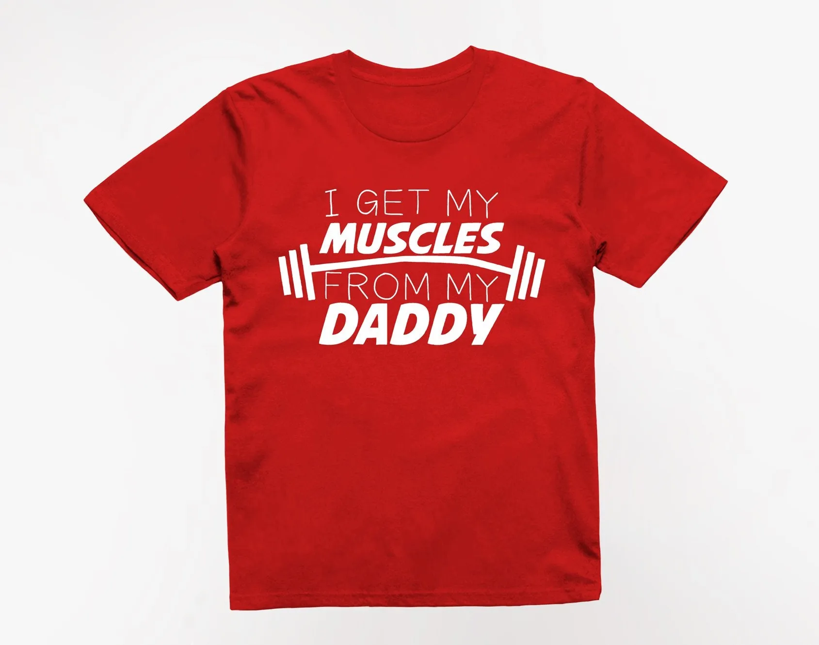 Reality Glitch I Get My Muscles From Daddy Kids T-Shirt