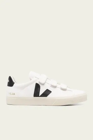 Recife Chromefree Leather Sneaker in White Black