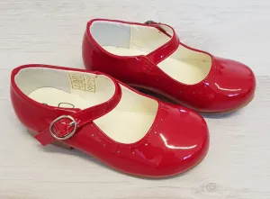 Red patent Maryjane style shoes