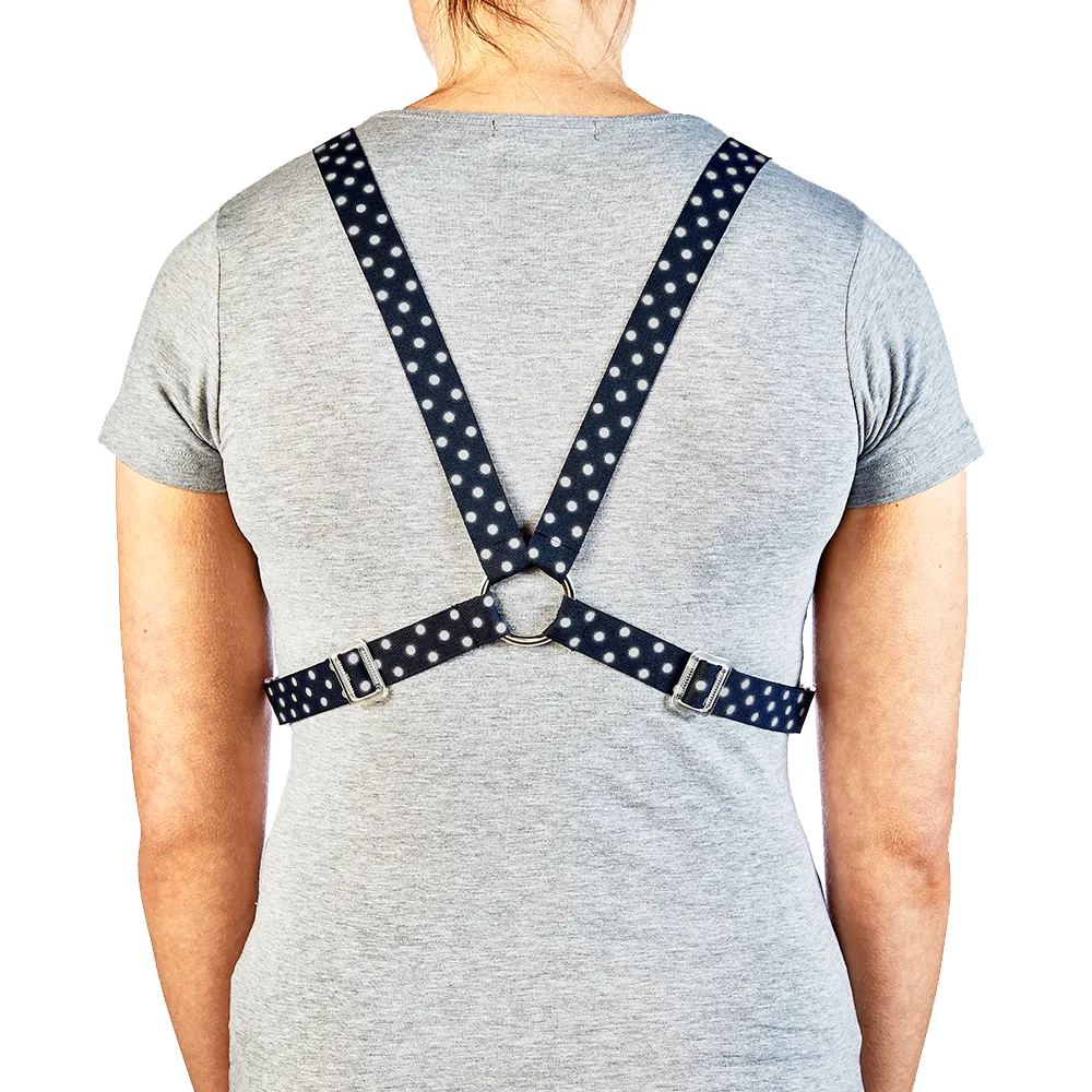 Reflective Cycle Harness - Dot French Navy