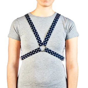 Reflective Cycle Harness - Dot French Navy
