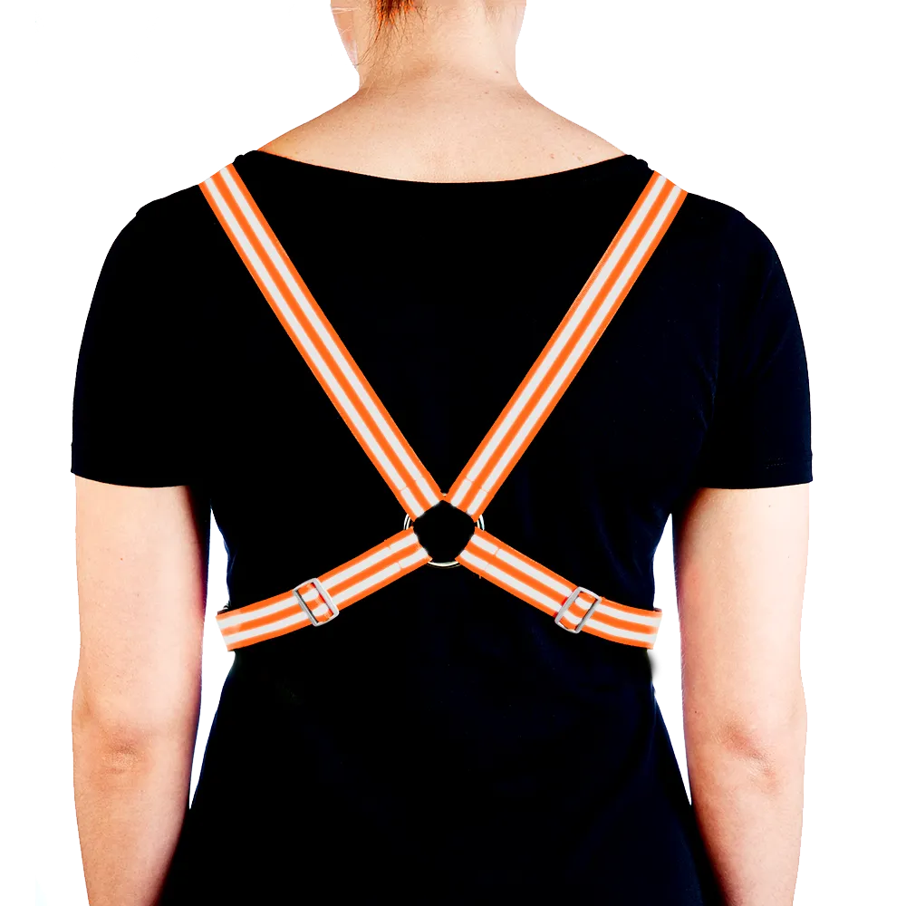 Reflective Cycling Harness - Fluro Orange