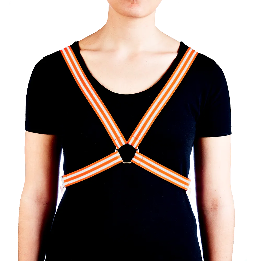 Reflective Cycling Harness - Fluro Orange