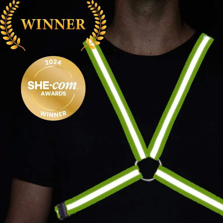 Reflective Cycling Harness - Fluro yellow / Audax