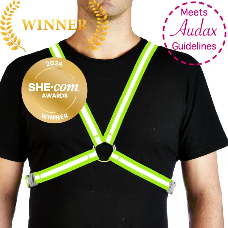 Reflective Cycling Harness - Fluro yellow / Audax