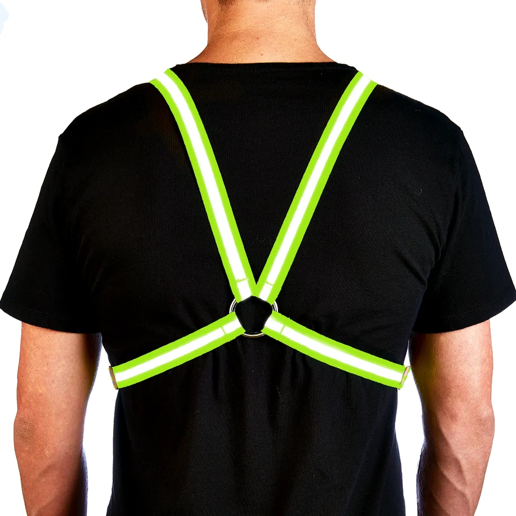 Reflective Cycling Harness - Fluro yellow / Audax