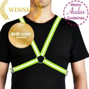Reflective Cycling Harness - Fluro yellow / Audax