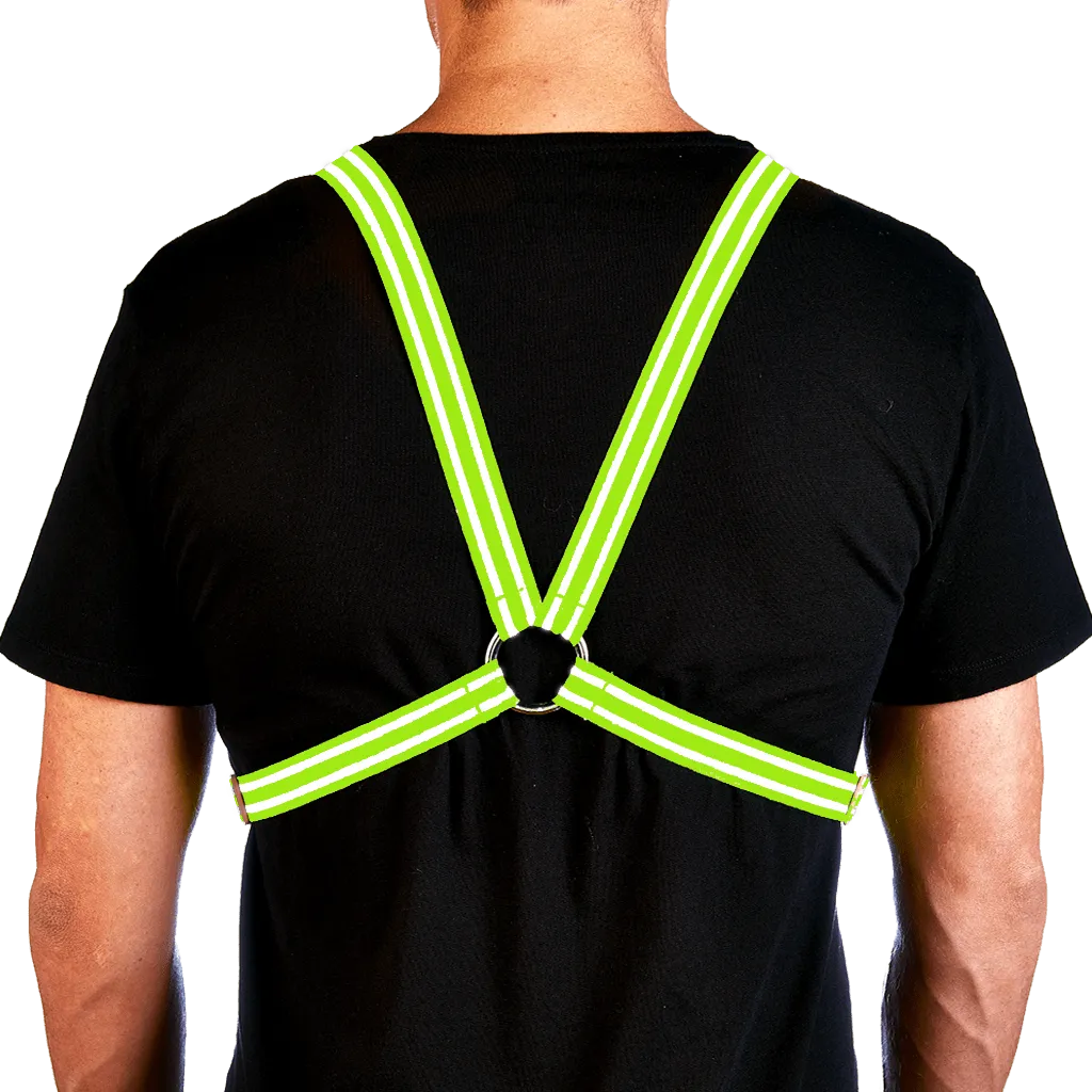 Reflective Cycling Harness - Fluro Yellow