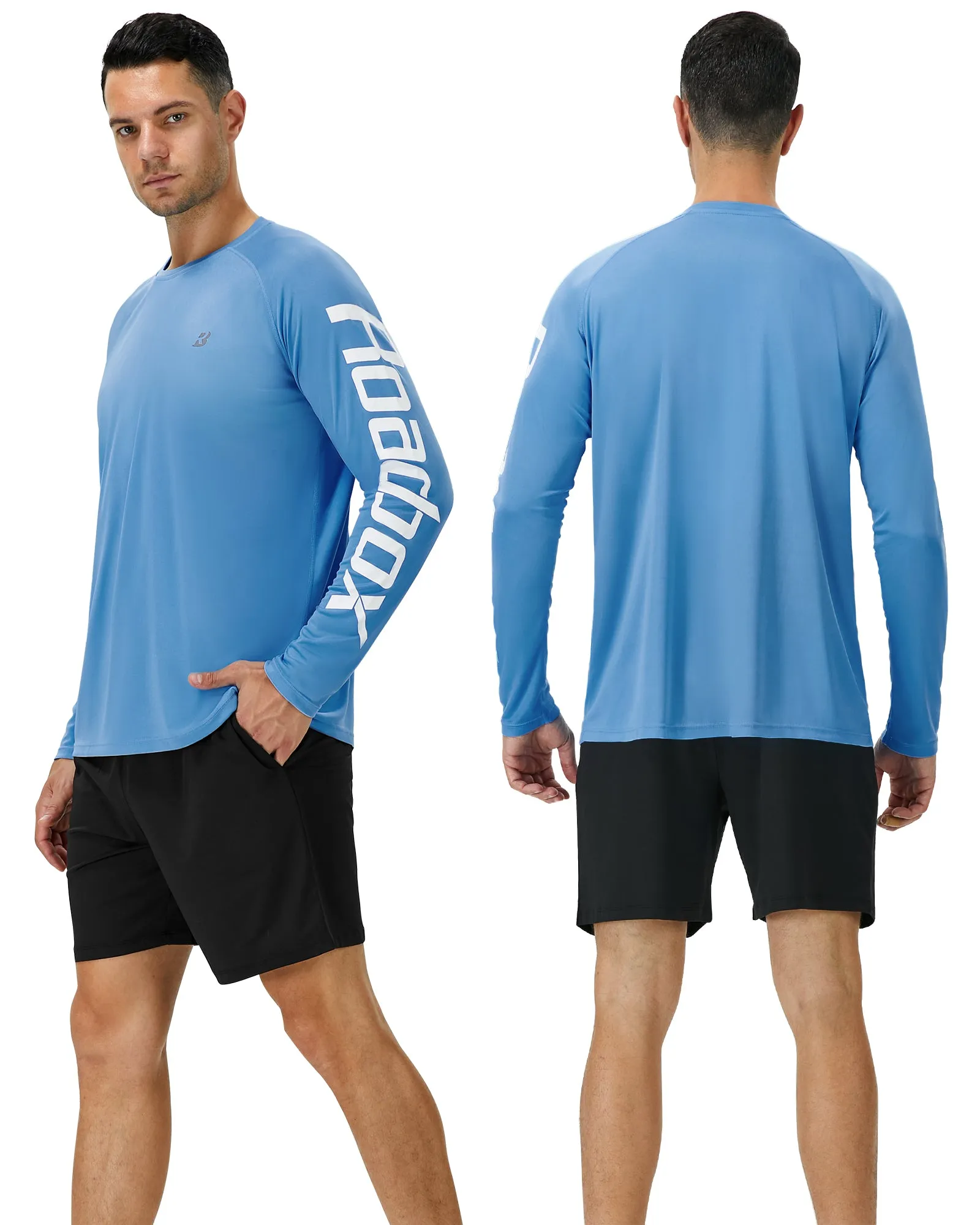 Roadbox Fishing Shirts for Men Long Sleeve UV Sun Protection Tee Tops UPF 50 