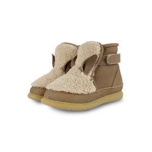 Roumi Shoes | Alpaca | Beige Curly Faux Fur