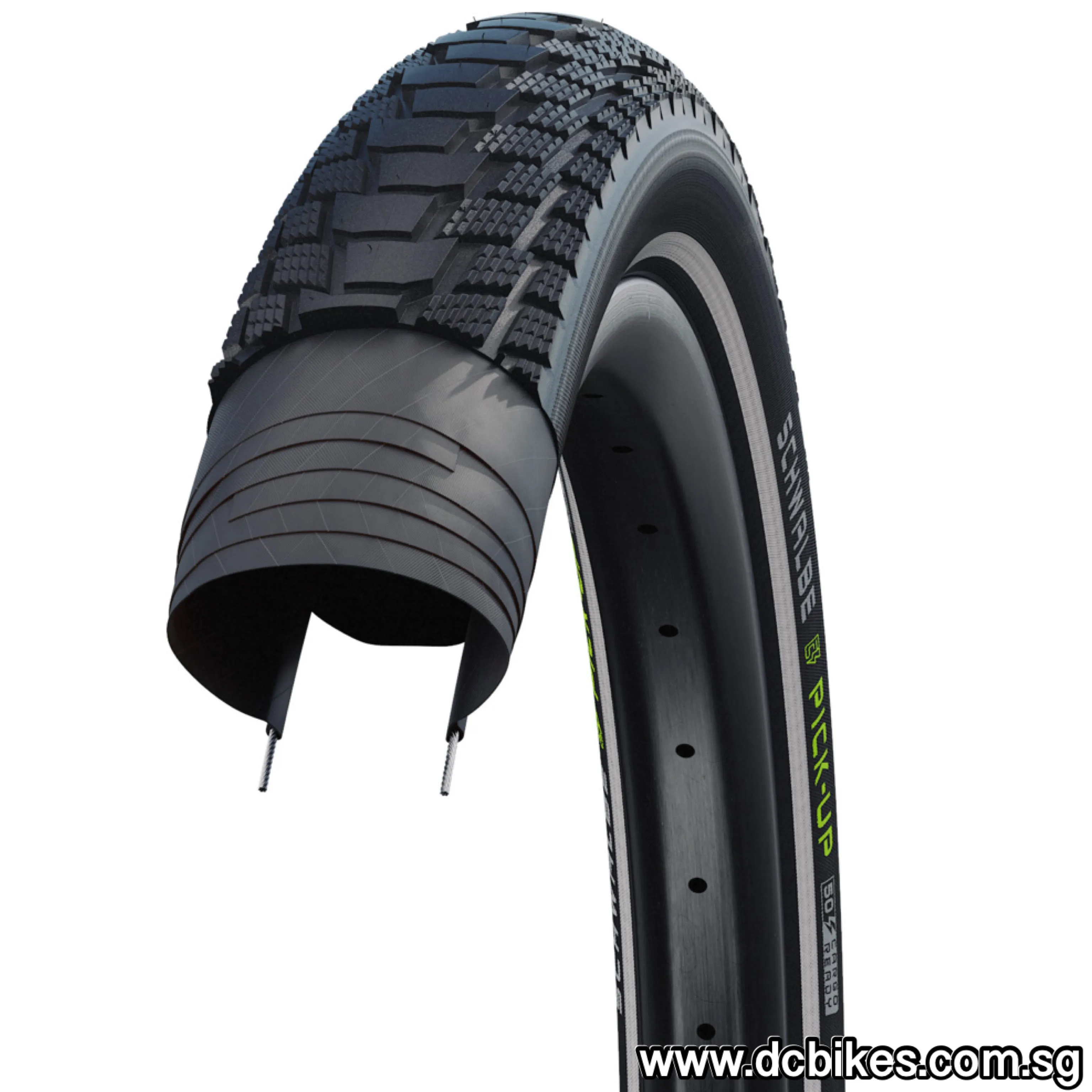 Schwalbe 20 X 2.15 Pick-Up Addix E | Super Defense Bicycle Ebike Wire Bead Tyre - Etrto : 55-406 (1 Tire)