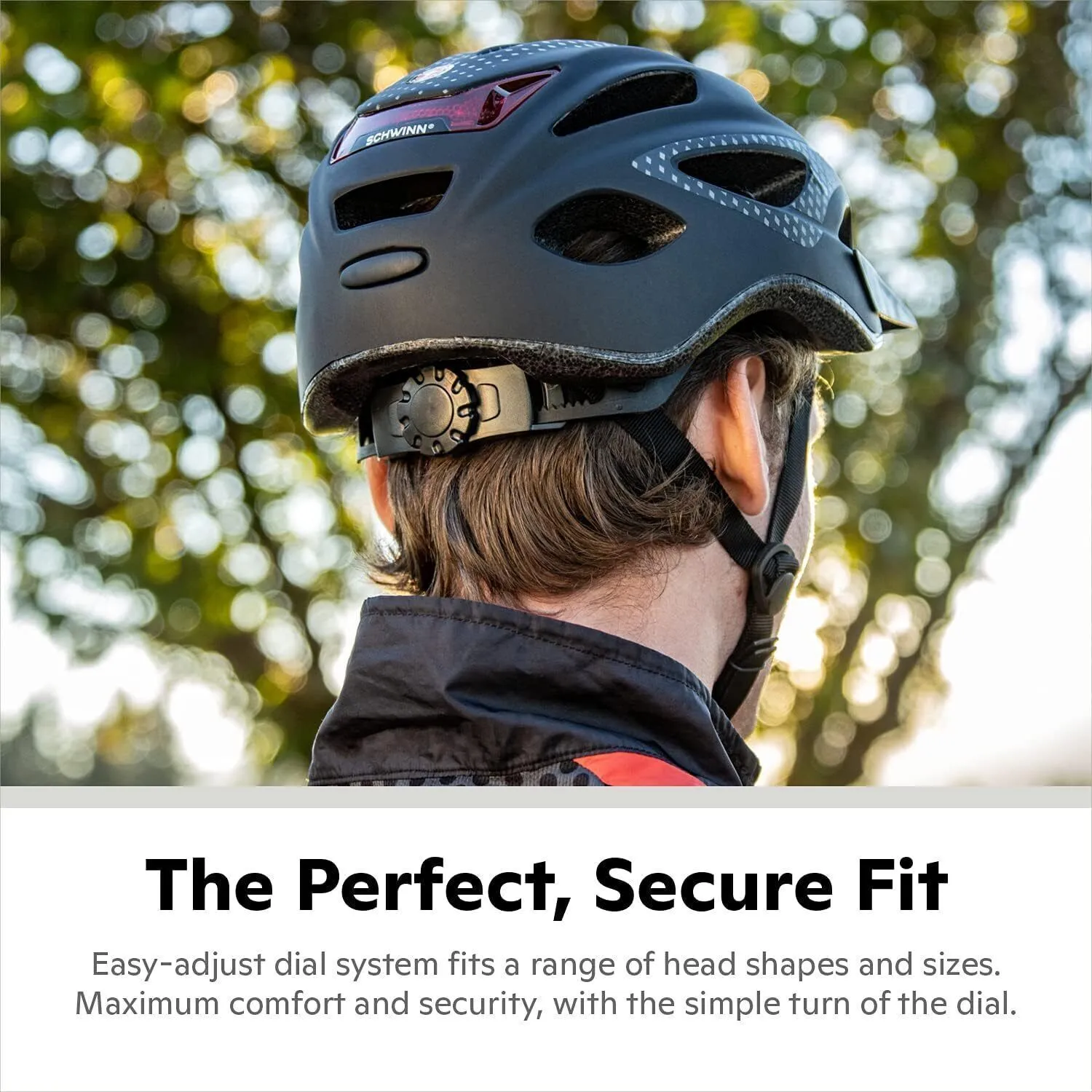 Schwinn Beam Adjustable Bike Helmet With Rear LED Light