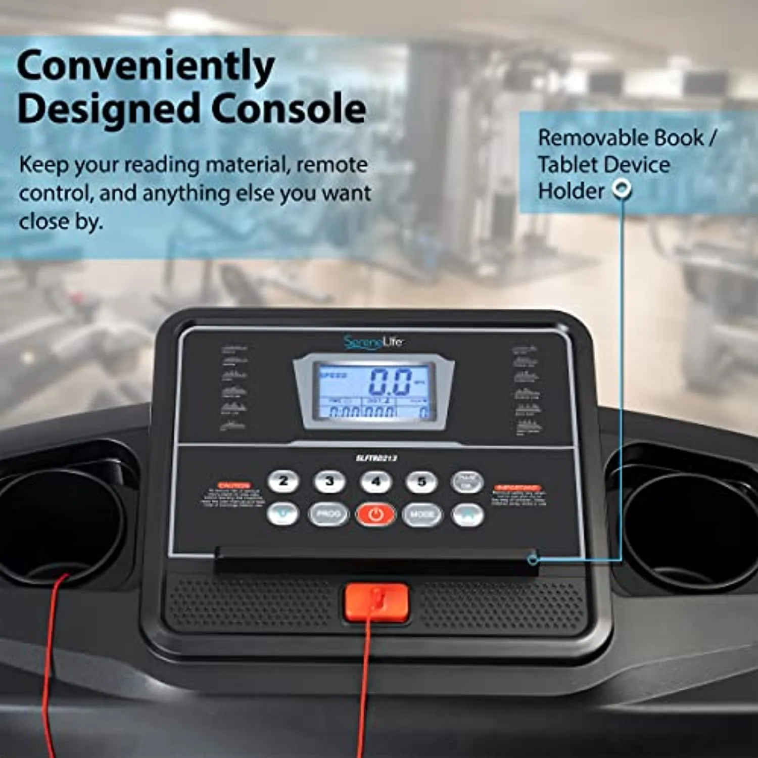 SereneLife Folding Treadmill - Foldable Home Fitness Equipment with LCD for Walking & Running - Cardio Exercise Machine - 4 Incline Levels - 12 Preset or Adjustable Programs - Bluetooth Connectivity