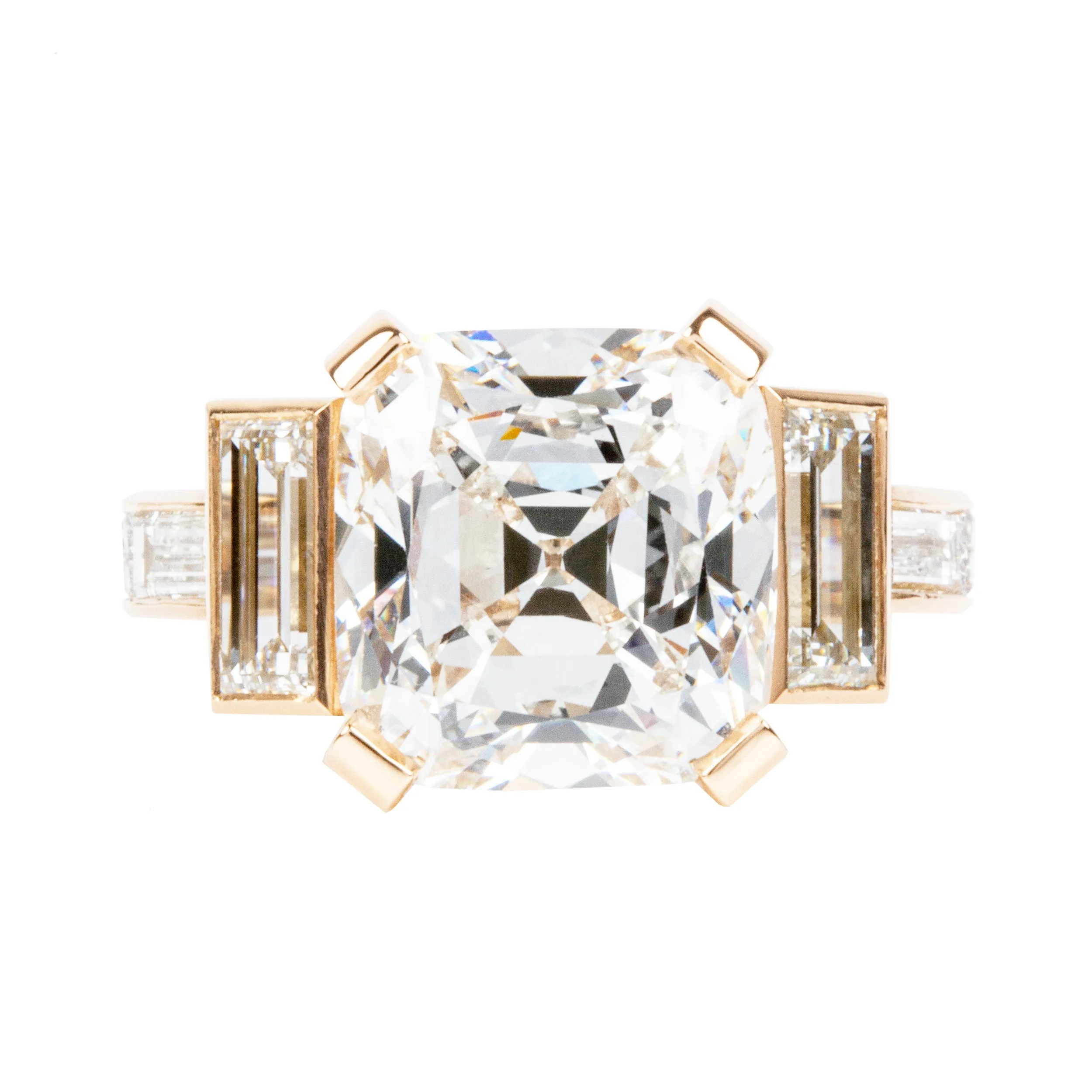 Seven Carat Cushion Cut Diamond Ring