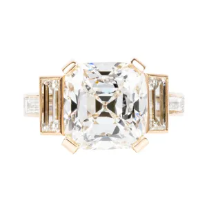 Seven Carat Cushion Cut Diamond Ring