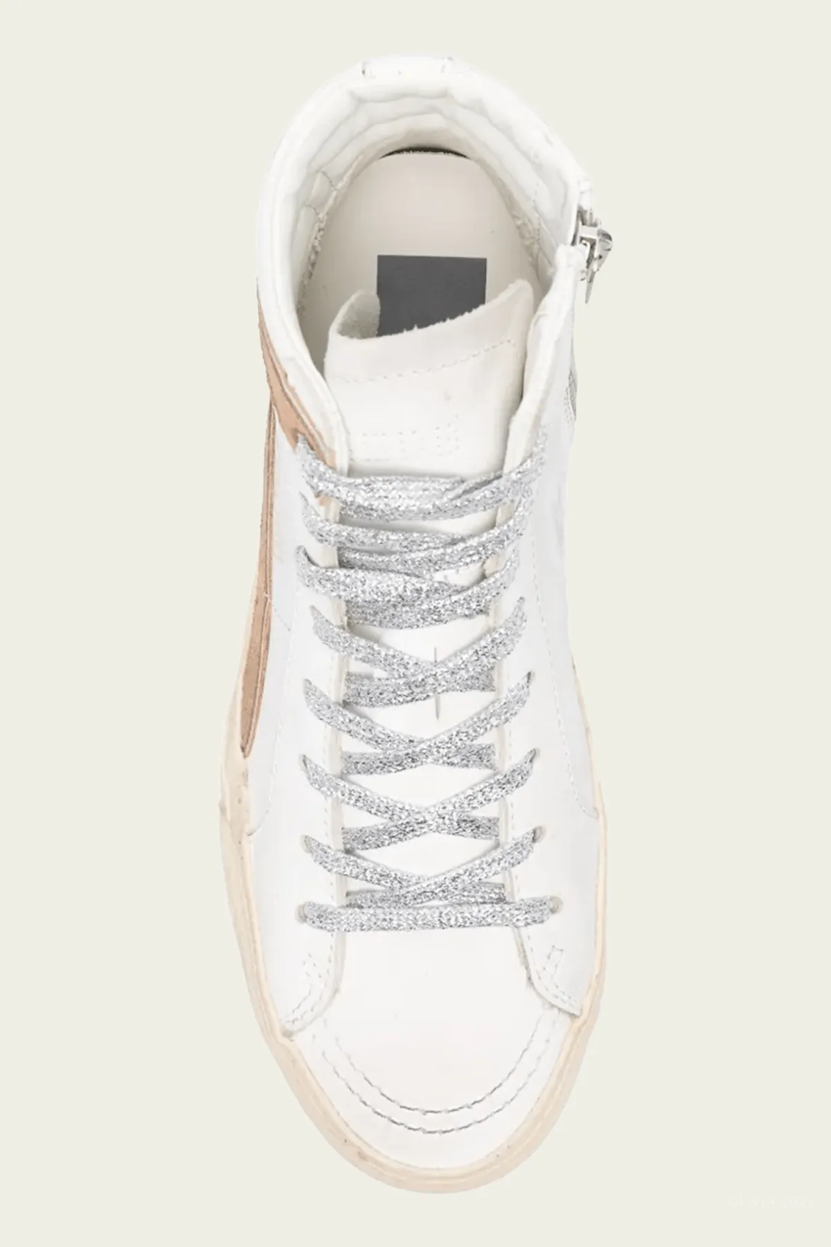 Slide White Tabacco Leather Sneaker