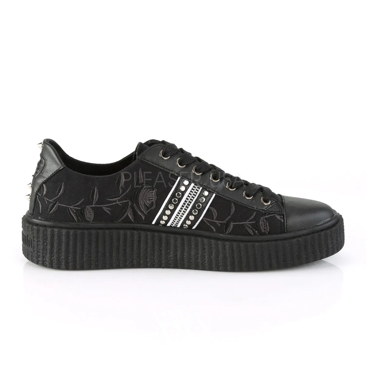 SNEEKER-106  Black Canvas-Black Pu