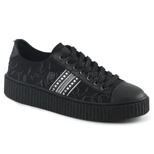 SNEEKER-106  Black Canvas-Black Pu