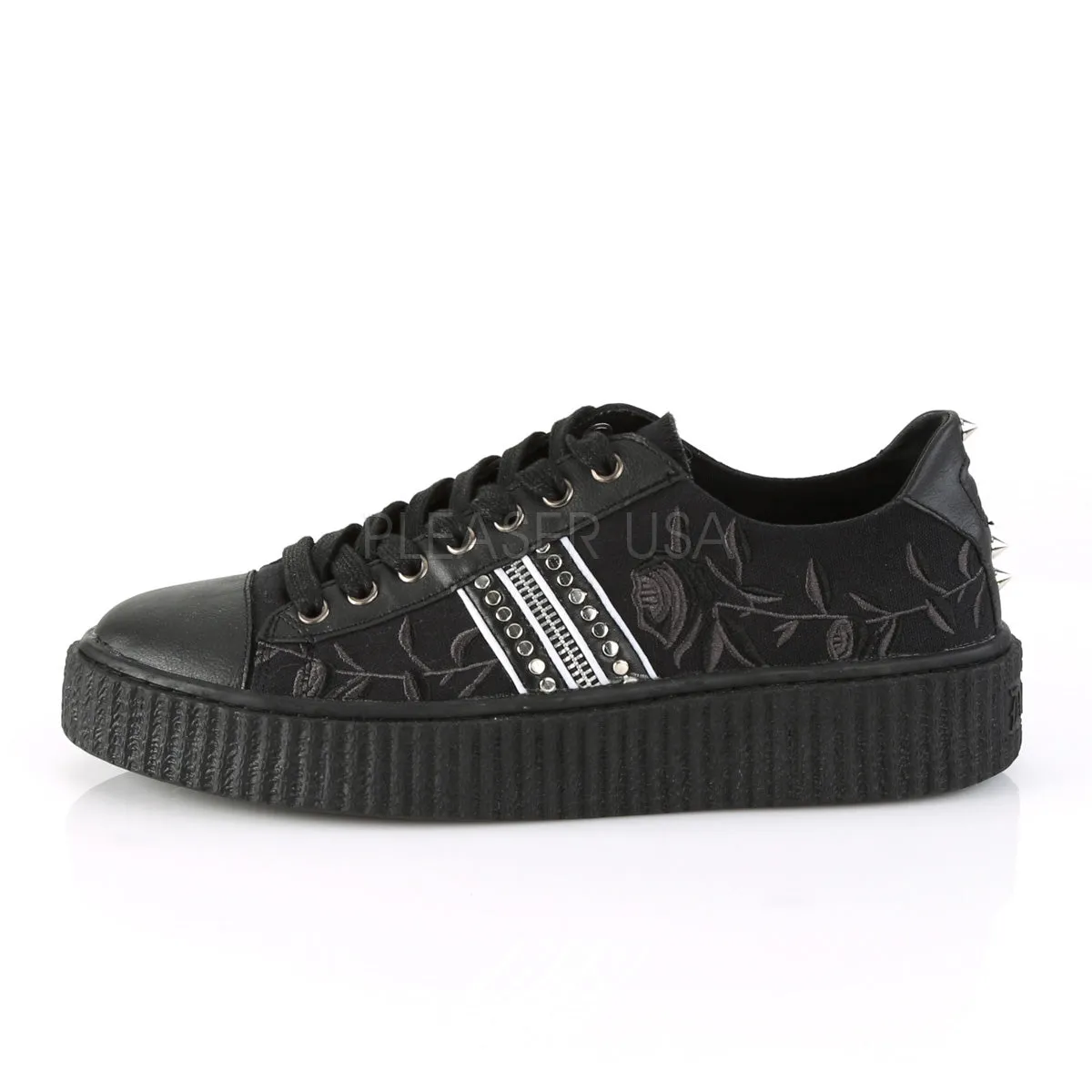 SNEEKER-106  Black Canvas-Black Pu