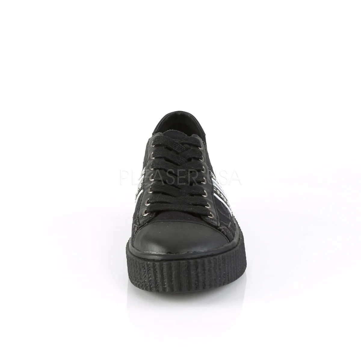 SNEEKER-106  Black Canvas-Black Pu
