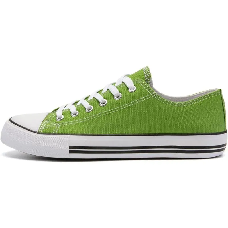 Solid Color Canvas Lace Up Unisex Sneakers
