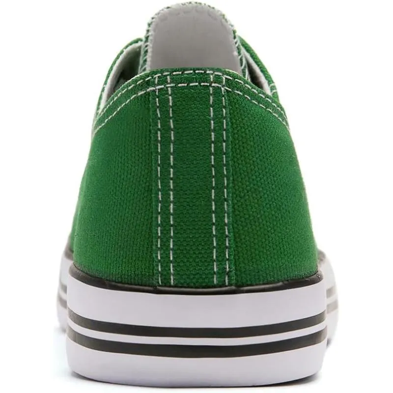 Solid Color Canvas Lace Up Unisex Sneakers