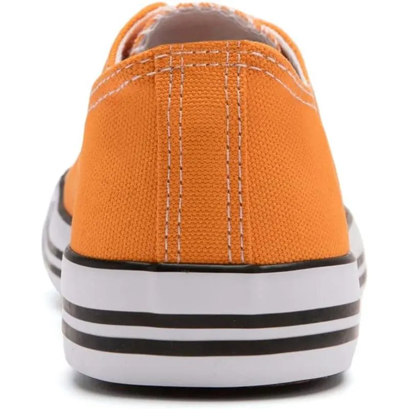 Solid Color Canvas Lace Up Unisex Sneakers