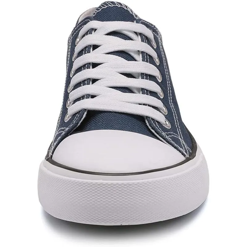 Solid Color Canvas Lace Up Unisex Sneakers