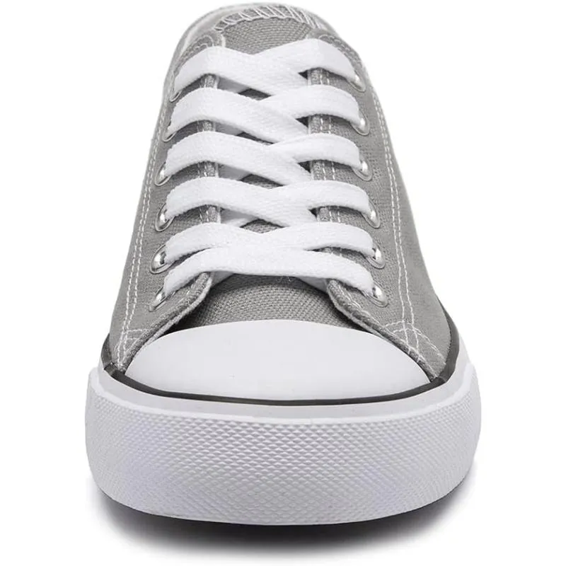 Solid Color Canvas Lace Up Unisex Sneakers