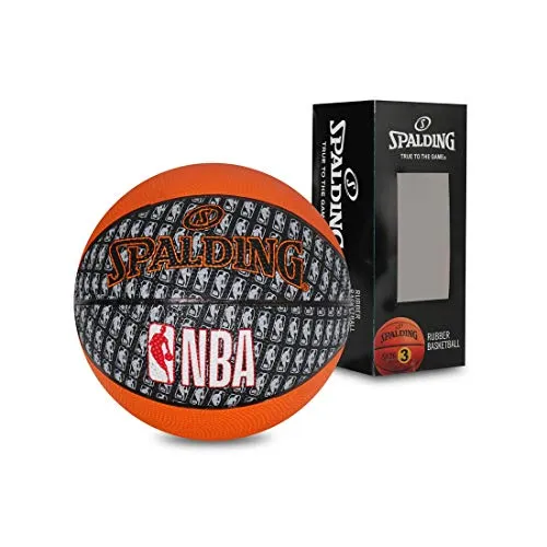 Spalding NBA Rubber Basketball, Size 3 (Orange, Black)