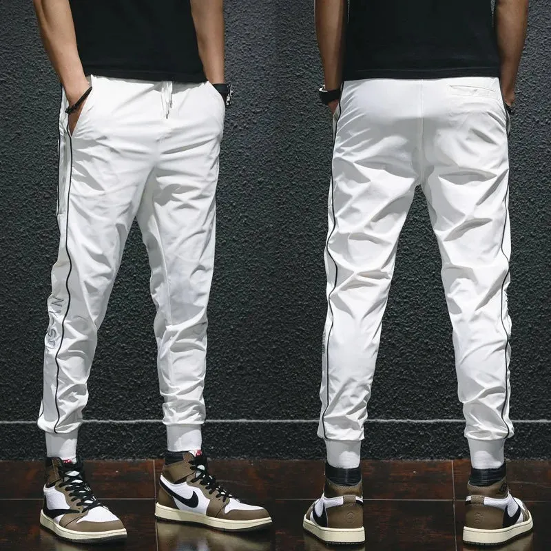 Sport Casual Pants Men - Lightweight Joggers with Fashionable Side Stripe, Perfect for Gym and Casual Wear