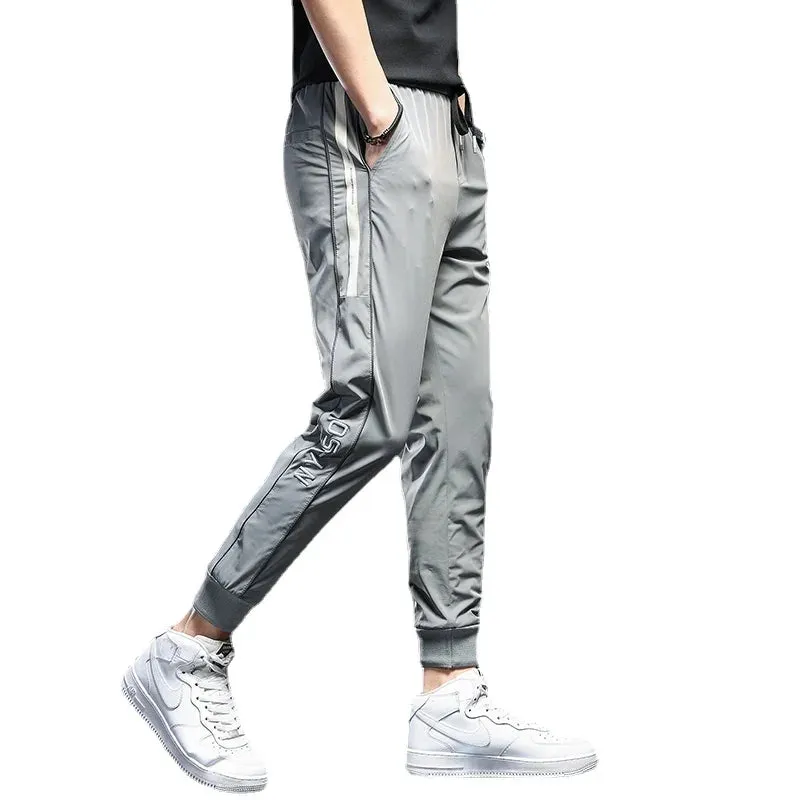 Sport Casual Pants Men - Lightweight Joggers with Fashionable Side Stripe, Perfect for Gym and Casual Wear