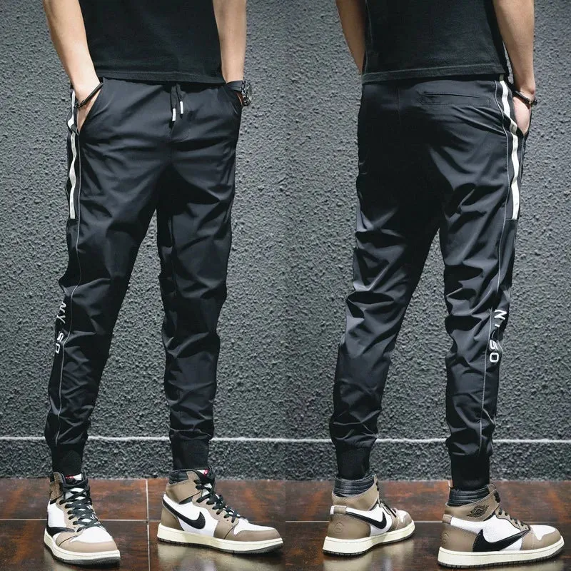 Sport Casual Pants Men - Lightweight Joggers with Fashionable Side Stripe, Perfect for Gym and Casual Wear
