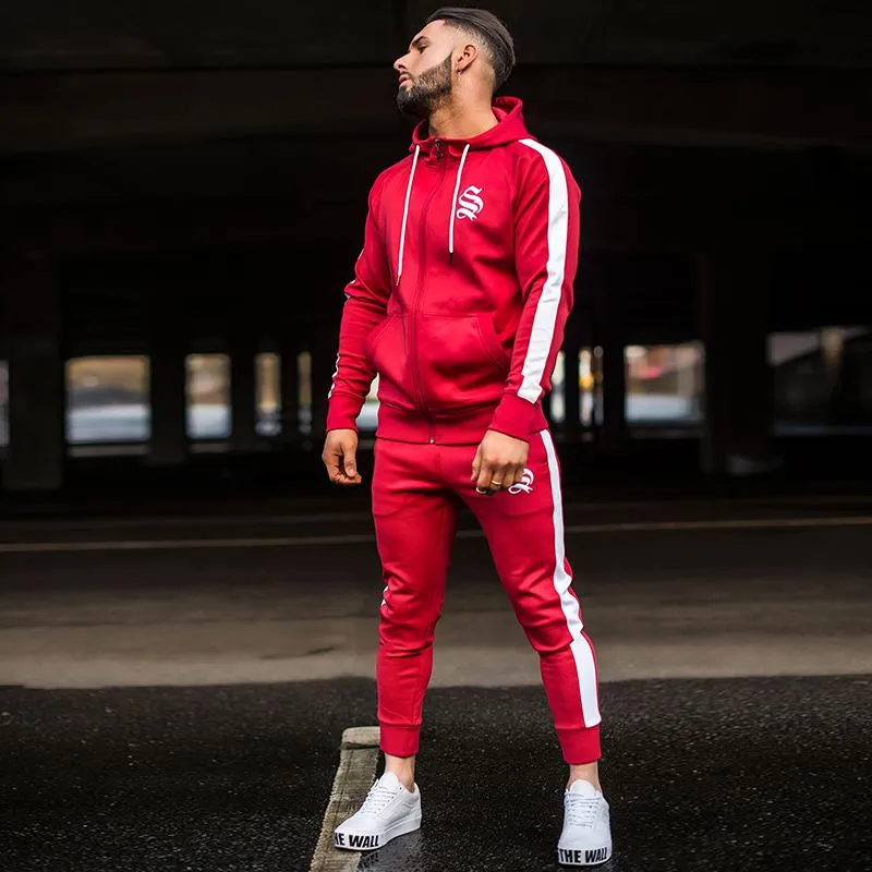 Sport Clothing Set Men Running Jogging Suits Men's Hoodies Pants Men Set Gym Track Suit