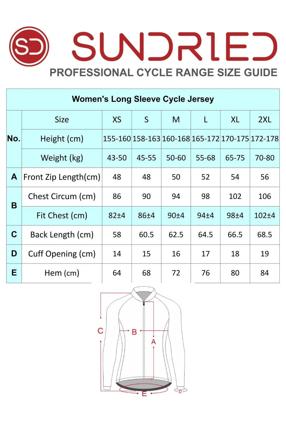 Sundried Summit Women's Long Sleeve Cycle Jersey