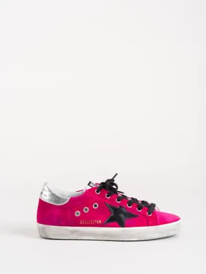 superstar sneaker - fuxia velvet/black star