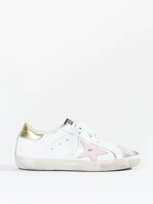 superstar sneaker - white gold/pink
