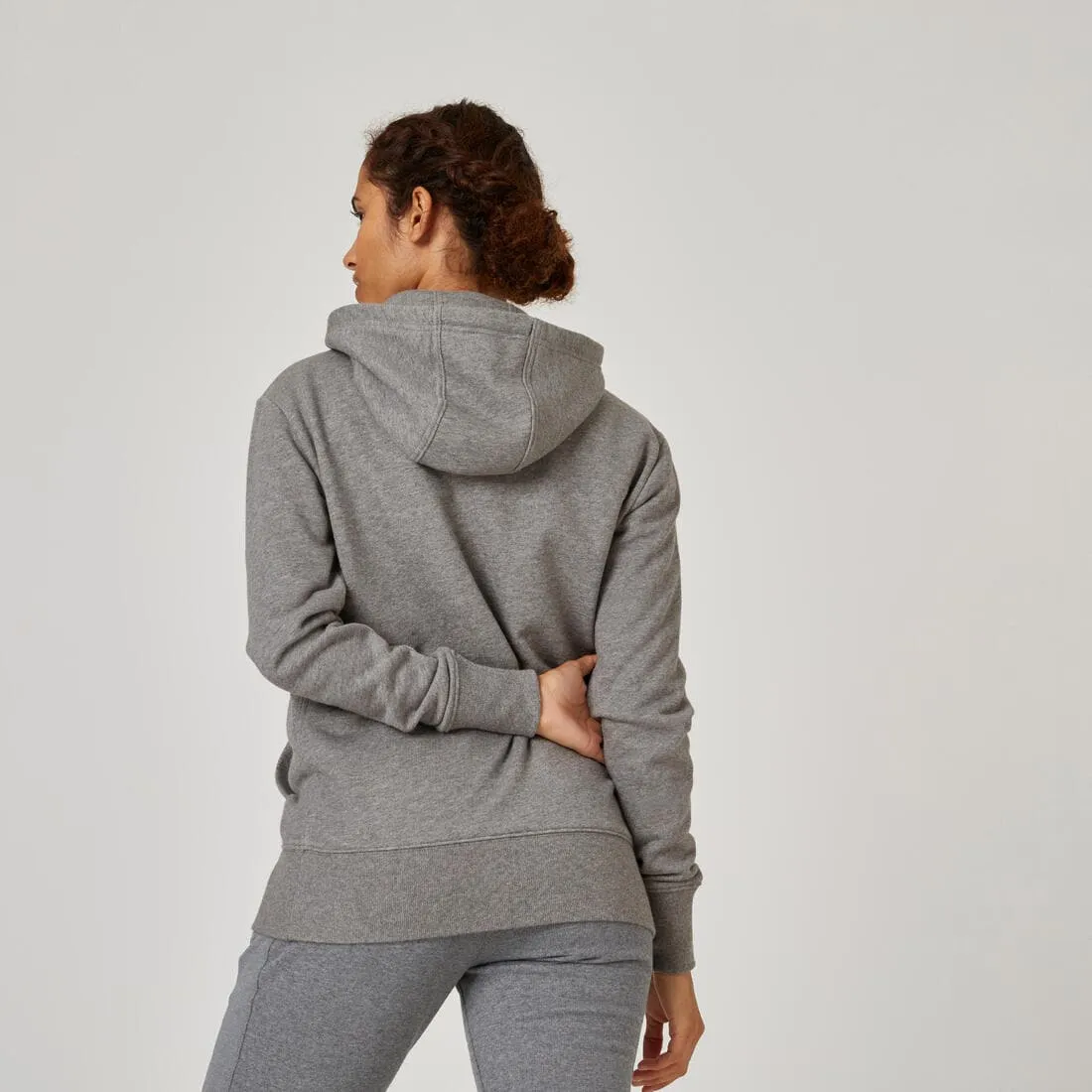 Sweat à capuche long fitness femme