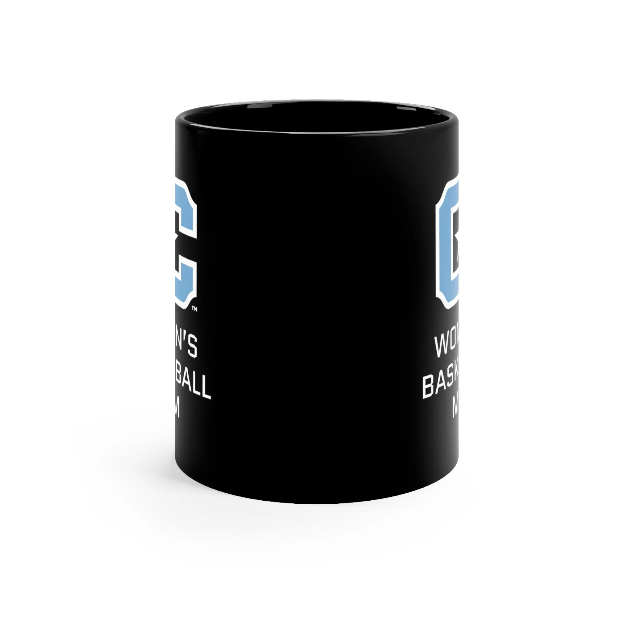The Citadel Block C Logo, Club Sports Women's Basketball Mom, Black Mug, 11oz