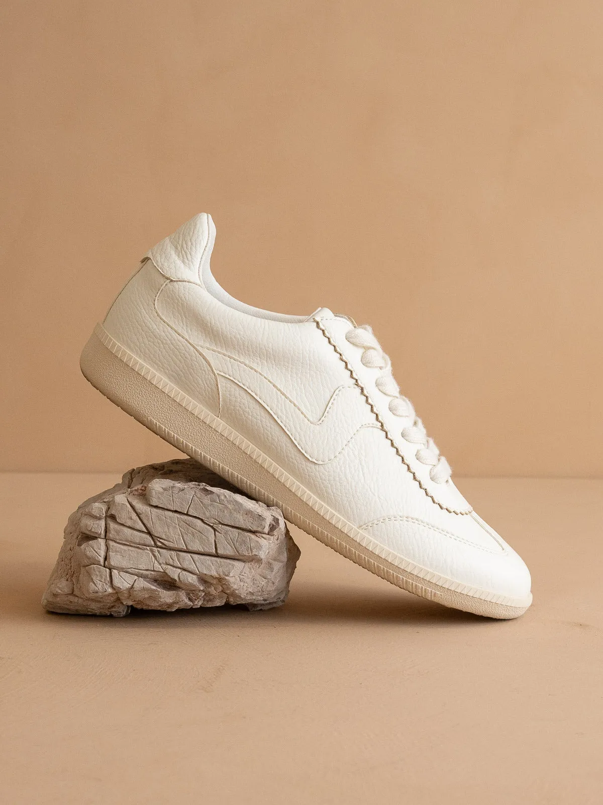 The Kyla | White Classic Low Top Sneakers