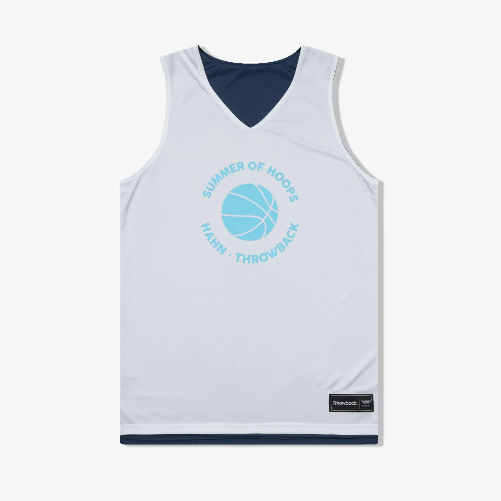 Throwback X Hahn Summer Of Hoops College Reversible Jersey - Petrol/White