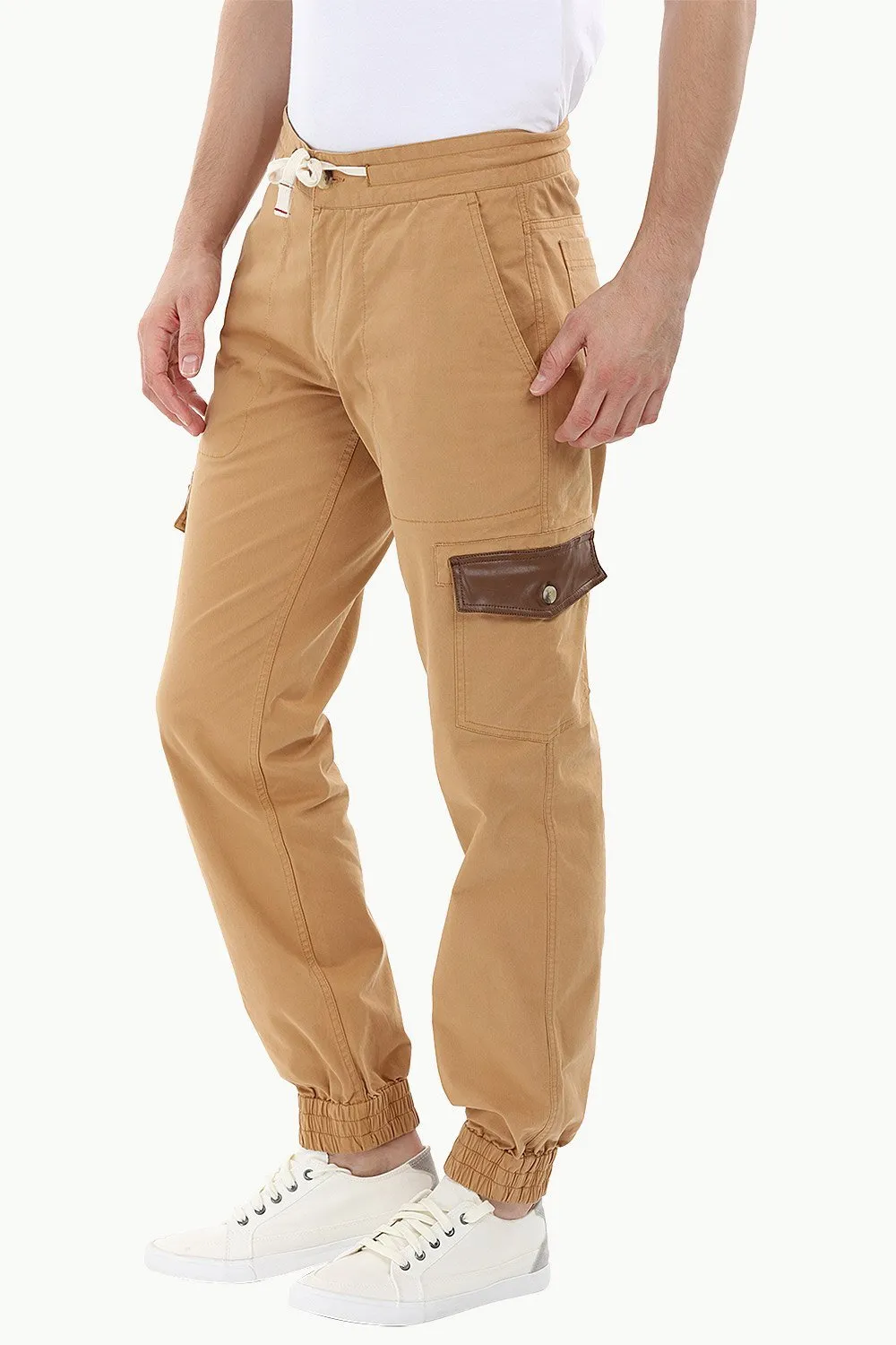Twill Cargo Cuff Jogger Pants